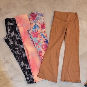 Old Navy Kids Leggings - Black, Pink, Multicolor, Tan